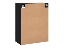 Armarios de pared de 2 piezas, color negro, madera de ingeniería