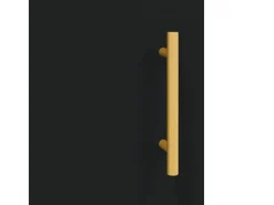 Armarios de pared de 2 piezas, color negro, madera de ingeniería