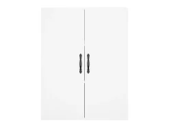 Armarios de pared de 2 piezas de madera de ingeniería blanca