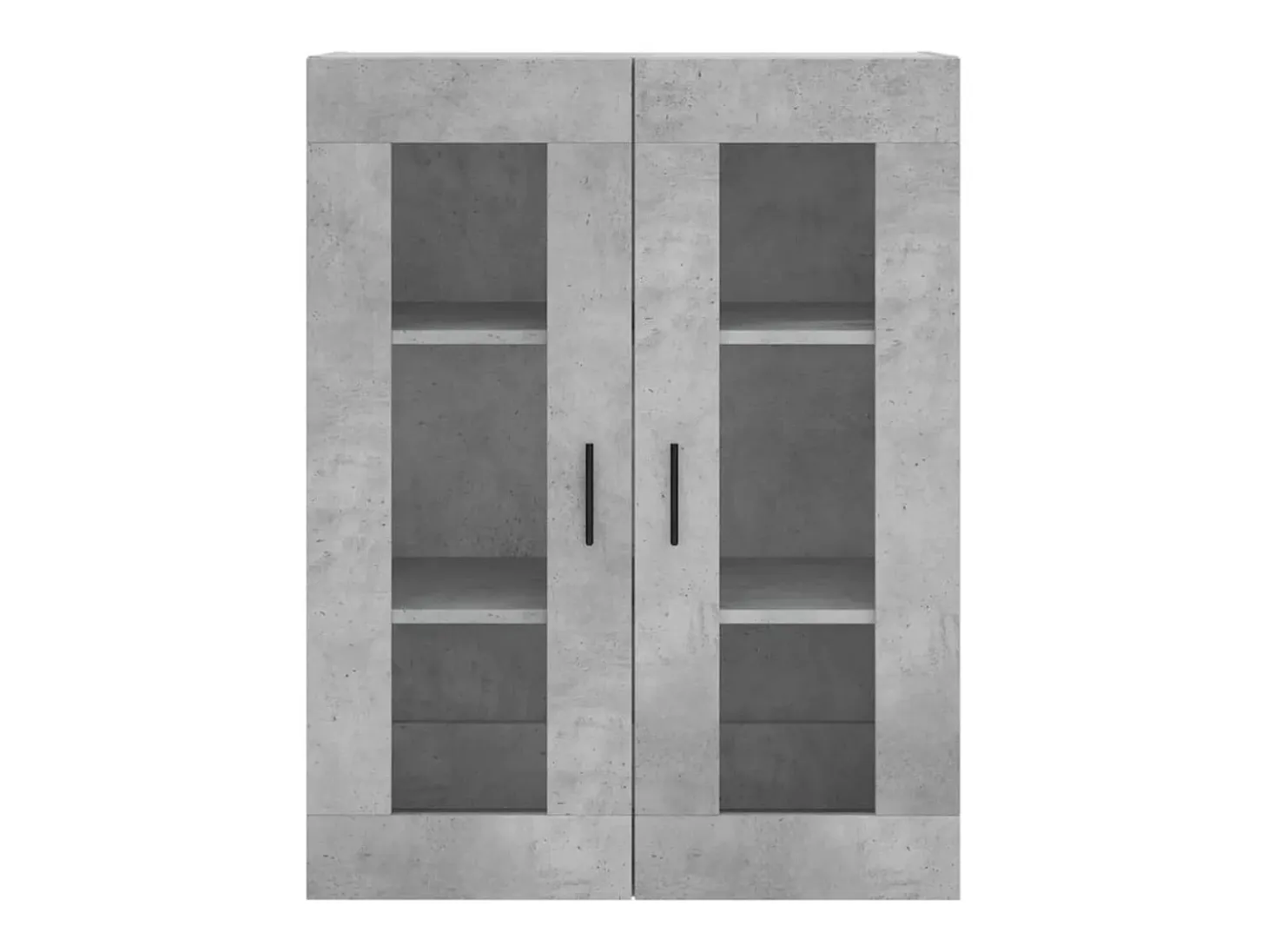 Armarios de pared de 2 piezas, gris hormigón, madera de ingeniería