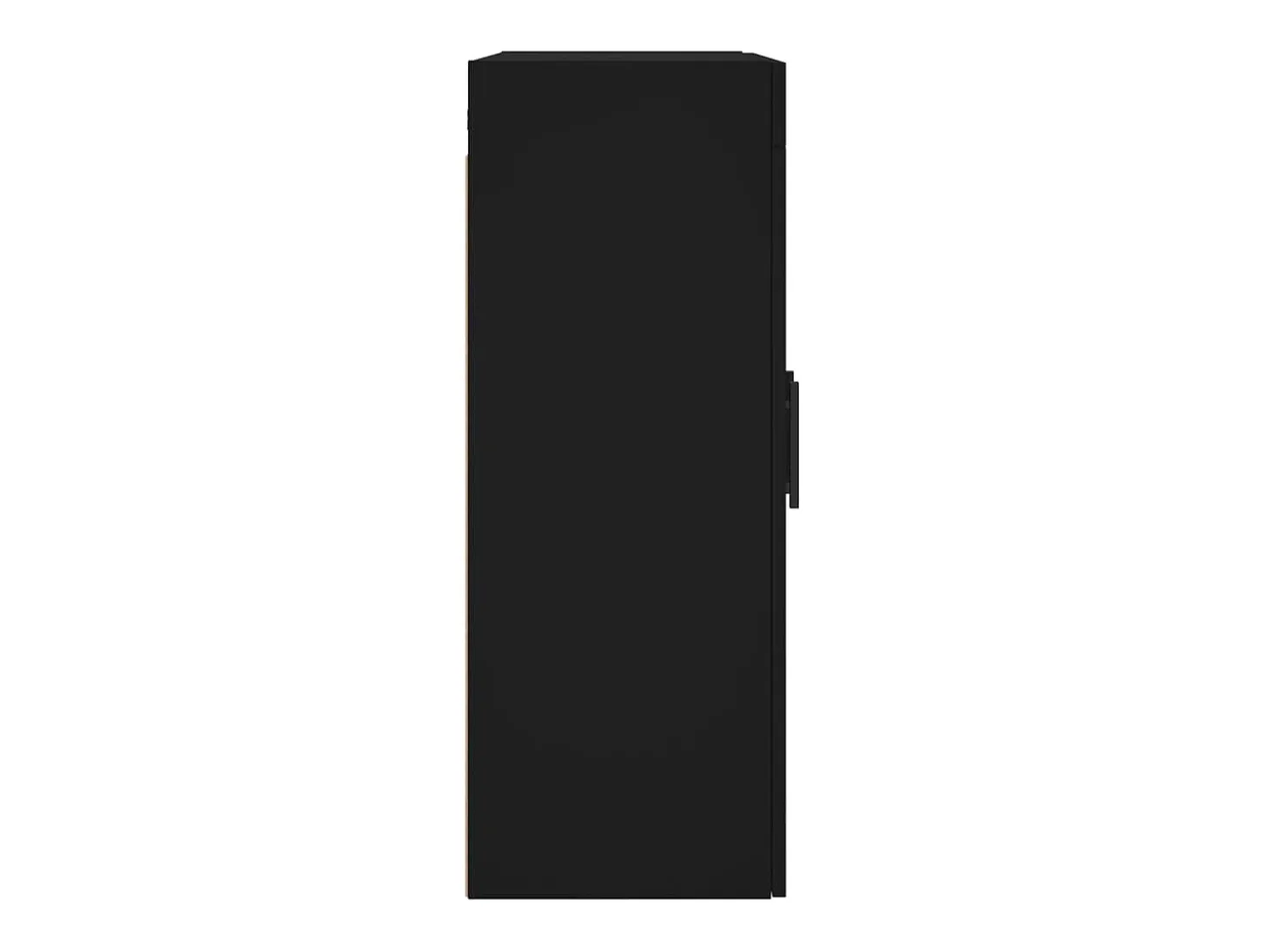 Armarios de pared de 2 piezas, color negro, madera de ingeniería