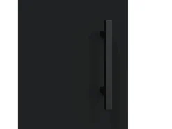 Armarios de pared de 2 piezas, color negro, madera de ingeniería