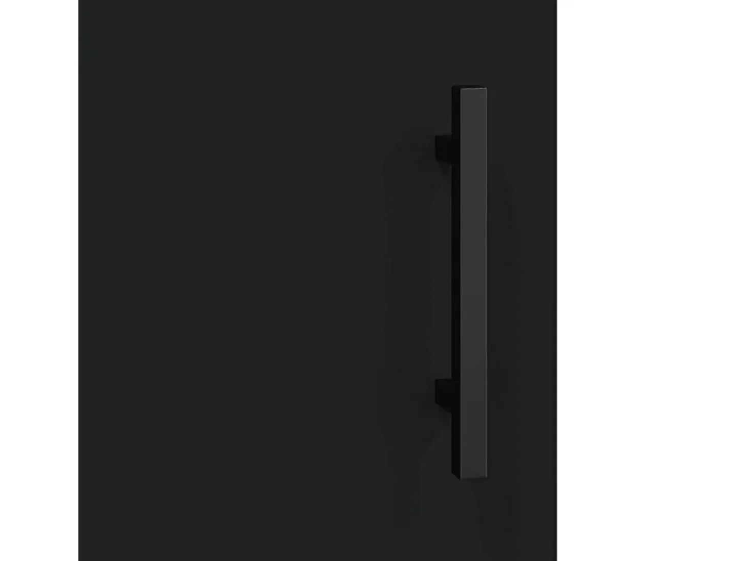 Armarios de pared de 2 piezas, color negro, madera de ingeniería