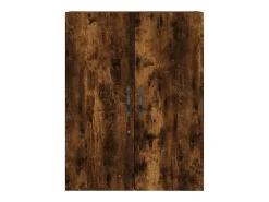 Armarios de pared de 2 piezas, roble ahumado, madera de ingeniería