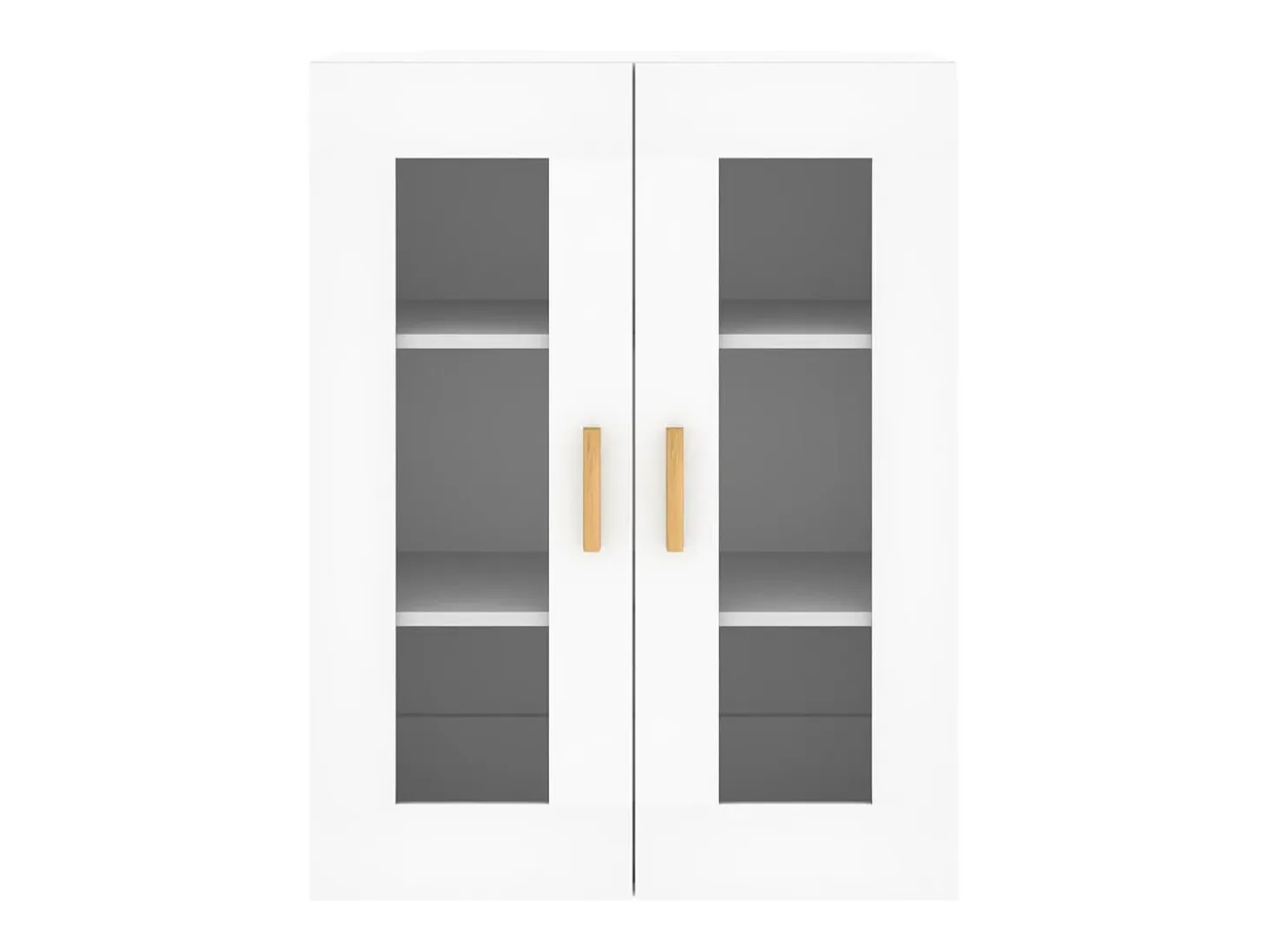 Armarios de pared de 2 piezas, madera de ingeniería blanca