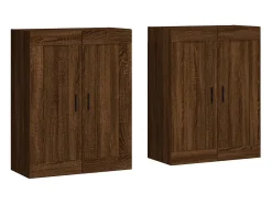 armarios de pared de madera de ingeniería de color marrón roble