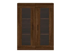 armarios de pared de madera de ingeniería de color marrón roble