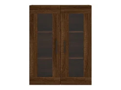 armarios de pared de madera de ingeniería de color marrón roble