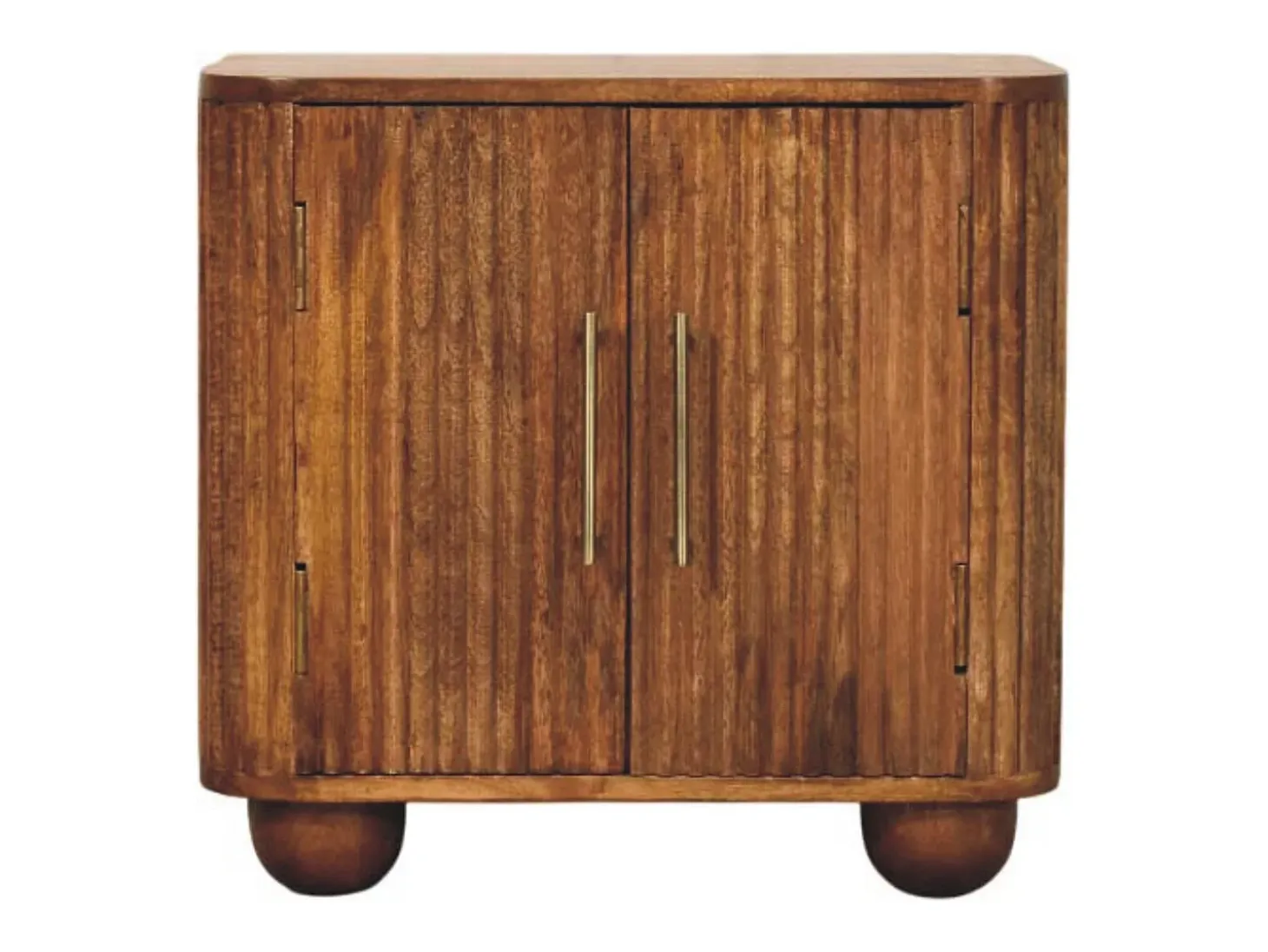 Artisan Furniture Madera maciza Aparador mini Solis acanalado