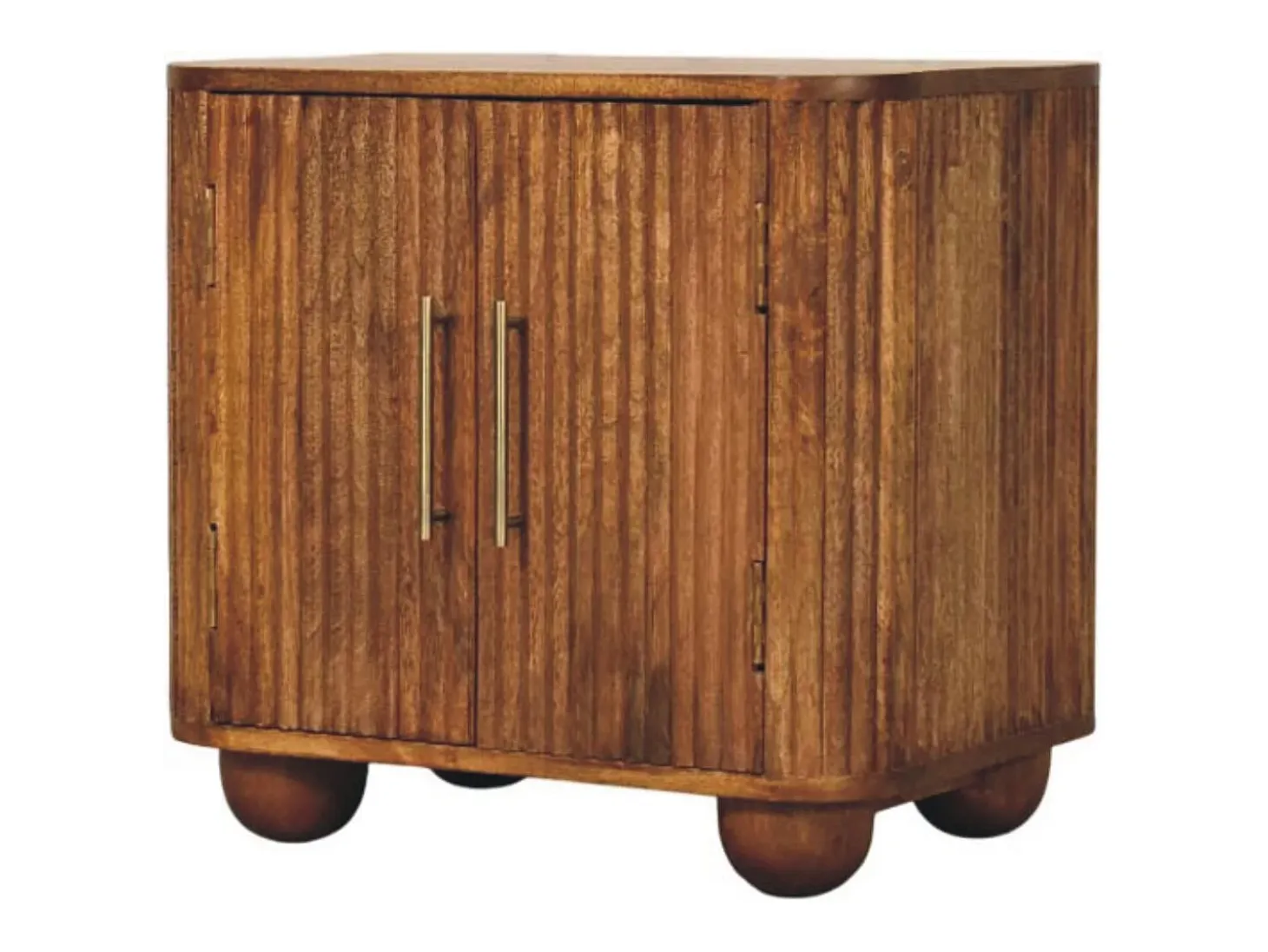 Artisan Furniture Madera maciza Aparador mini Solis acanalado