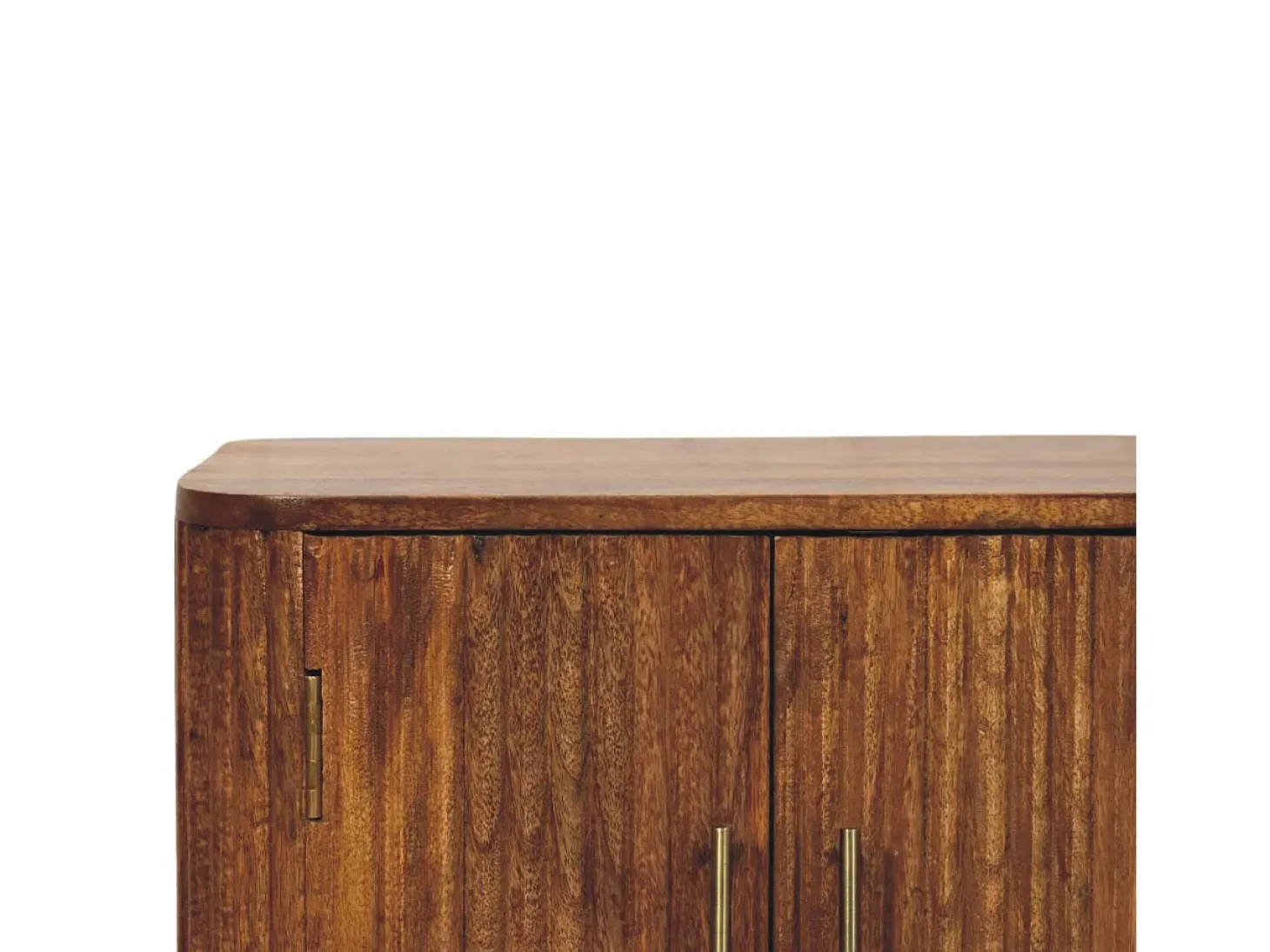 Artisan Furniture Madera maciza Aparador mini Solis acanalado