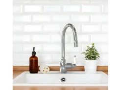 Ascott Mezclador para fregadero con ducha extraíble cromado Essebagno