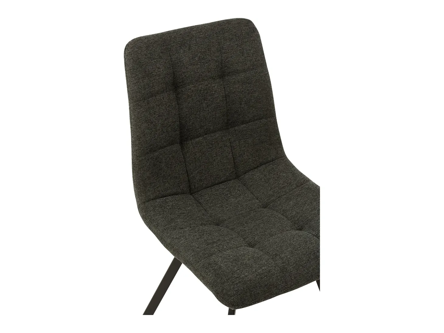 Babette silla de metal y tela gris oscuro L 54 cm