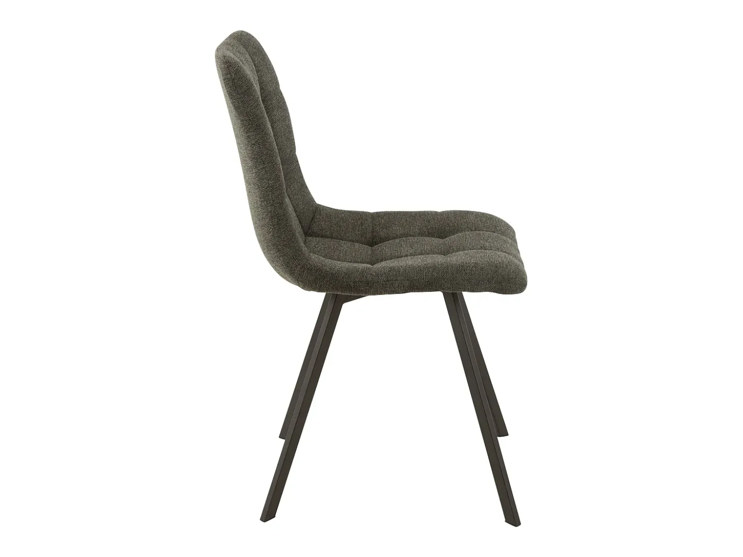 Babette silla de metal y tela gris oscuro L 54 cm