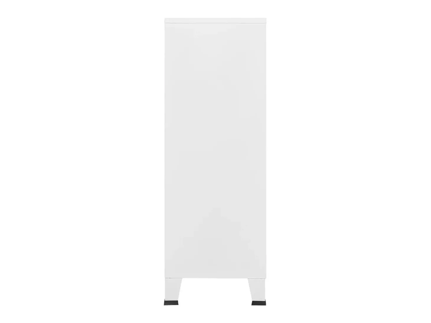 Baúl de almacenaje industrial metal blanco 75x40x115 cm ES376607