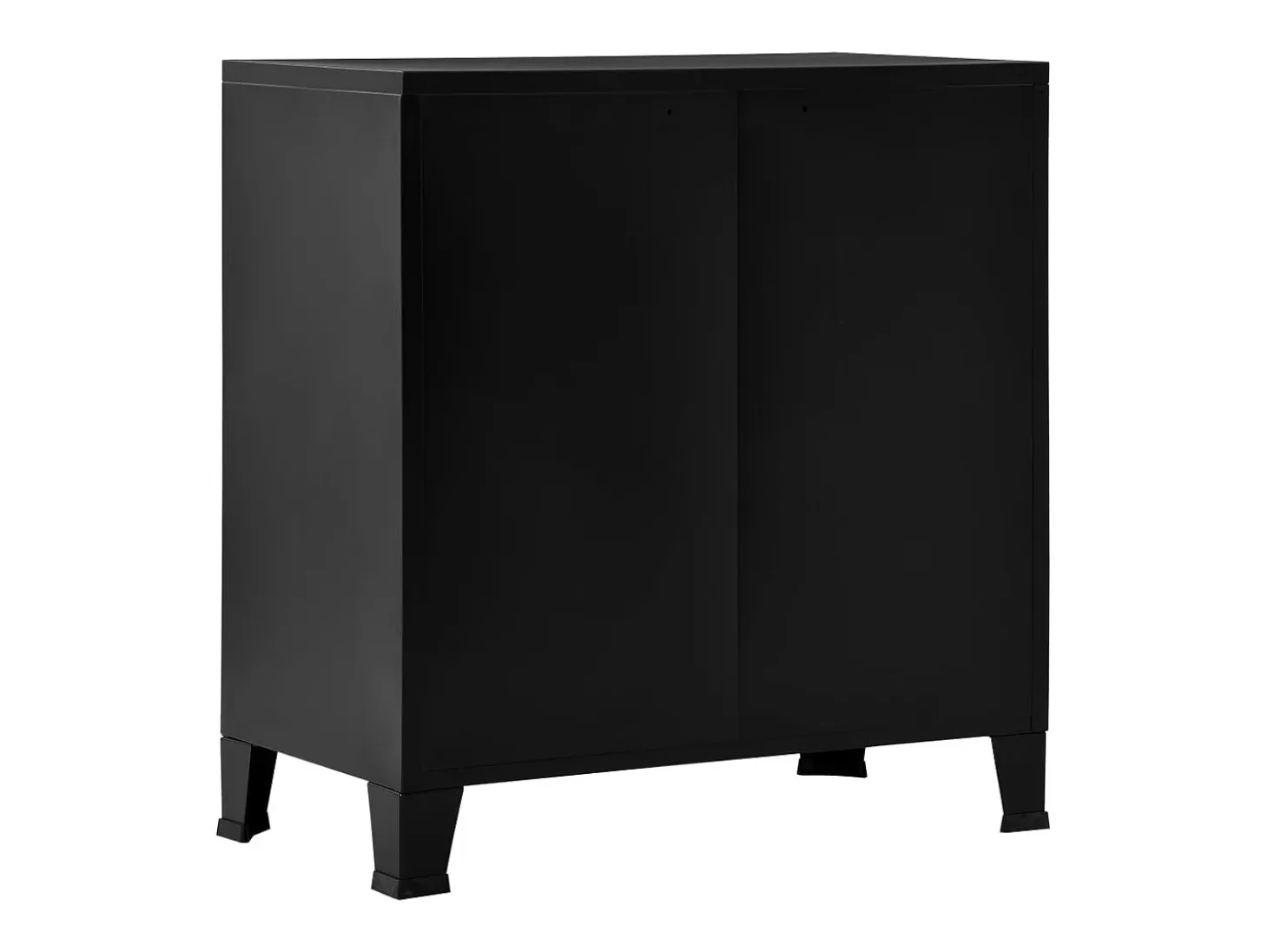 Baúl de almacenaje industrial acero negro 75x40x80 cm ES951646