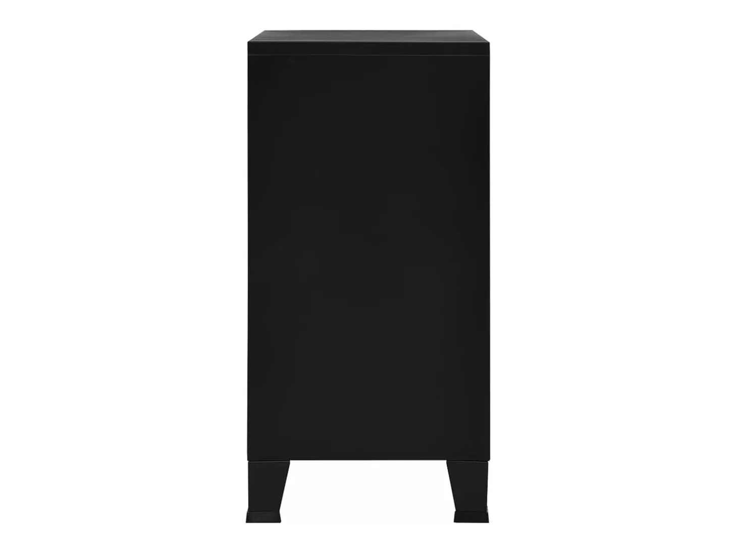 Baúl de almacenaje industrial acero negro 75x40x80 cm ES951646