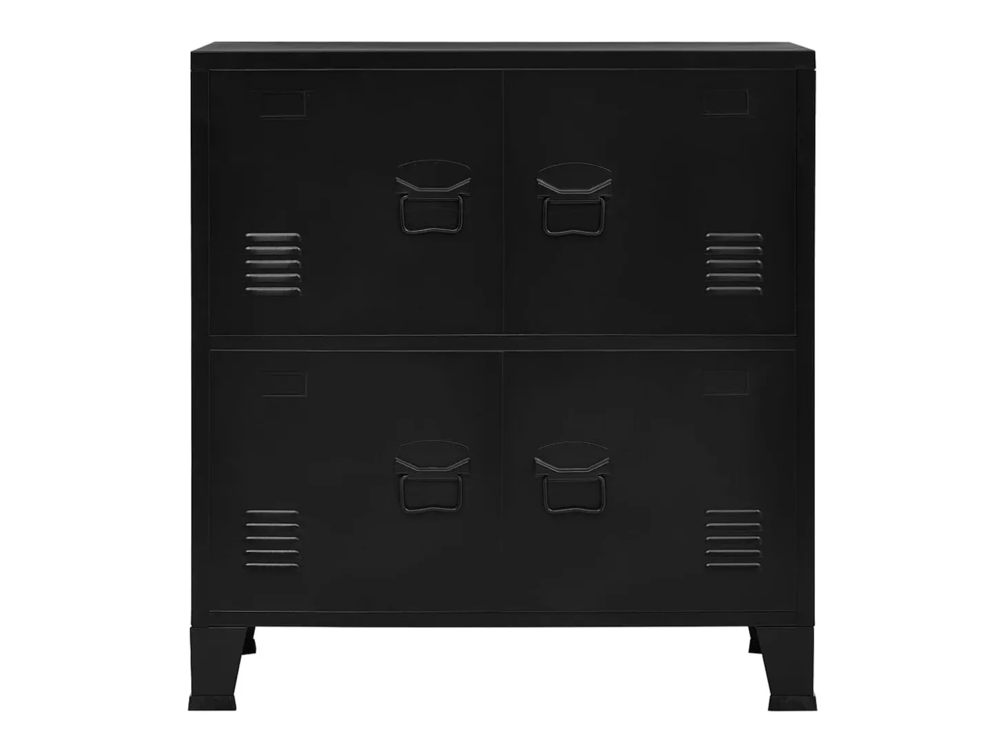 Baúl de almacenaje industrial acero negro 75x40x80 cm ES951646