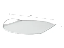 Bandeja de metal para servir con diseño moderno Tab - Negro