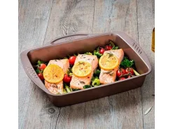 Bandeja honda para horno Asimetría Pyrex antiadherente inox 31x40 cm
