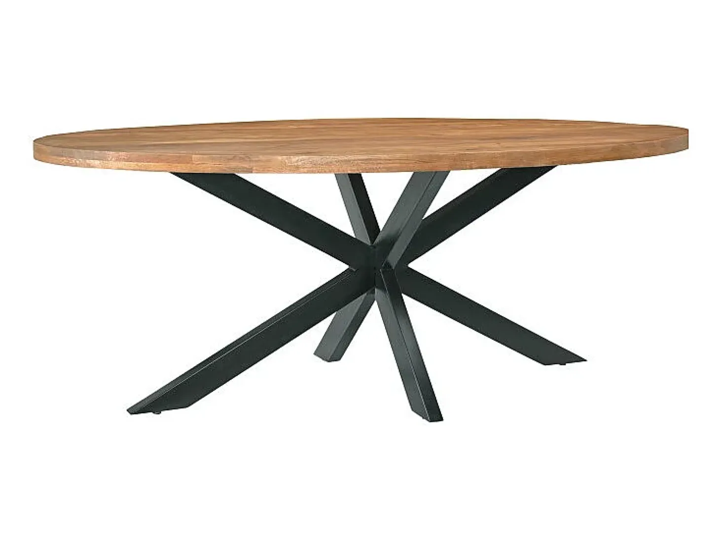 BARI-Mesa de comedor ovalada 8/10 personas 210 cm de madera