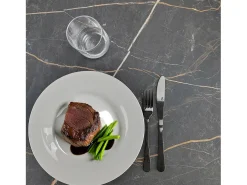 Barra alta redonda Ø 60 cm Roma bistro fuego mármol
