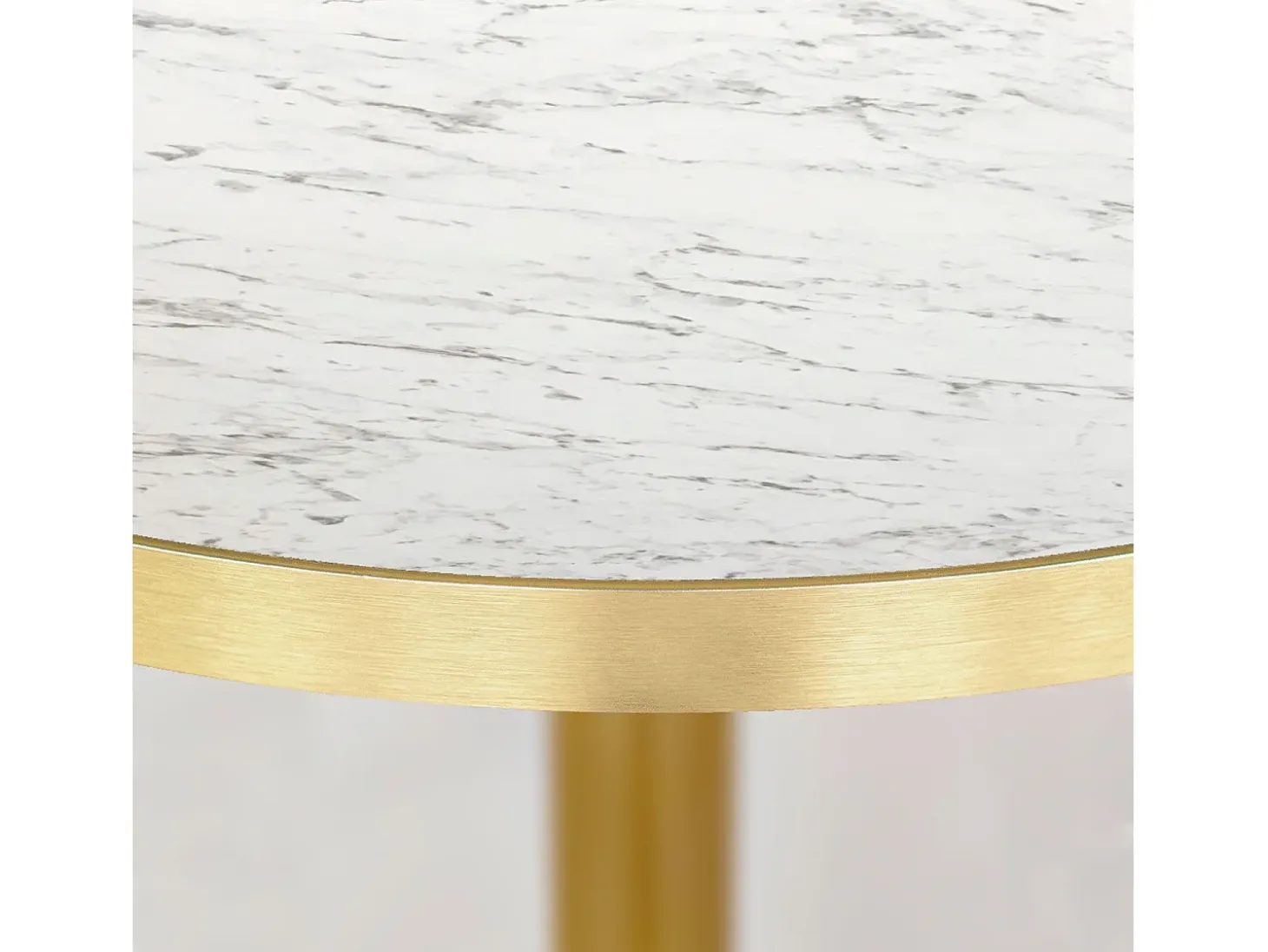 Barra alta redonda Ø 60 cm Rome bistro mármol veteado