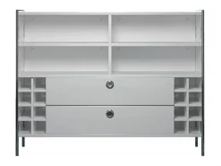 Barra de bar 2 cajones madera MDF blanca Arnaud