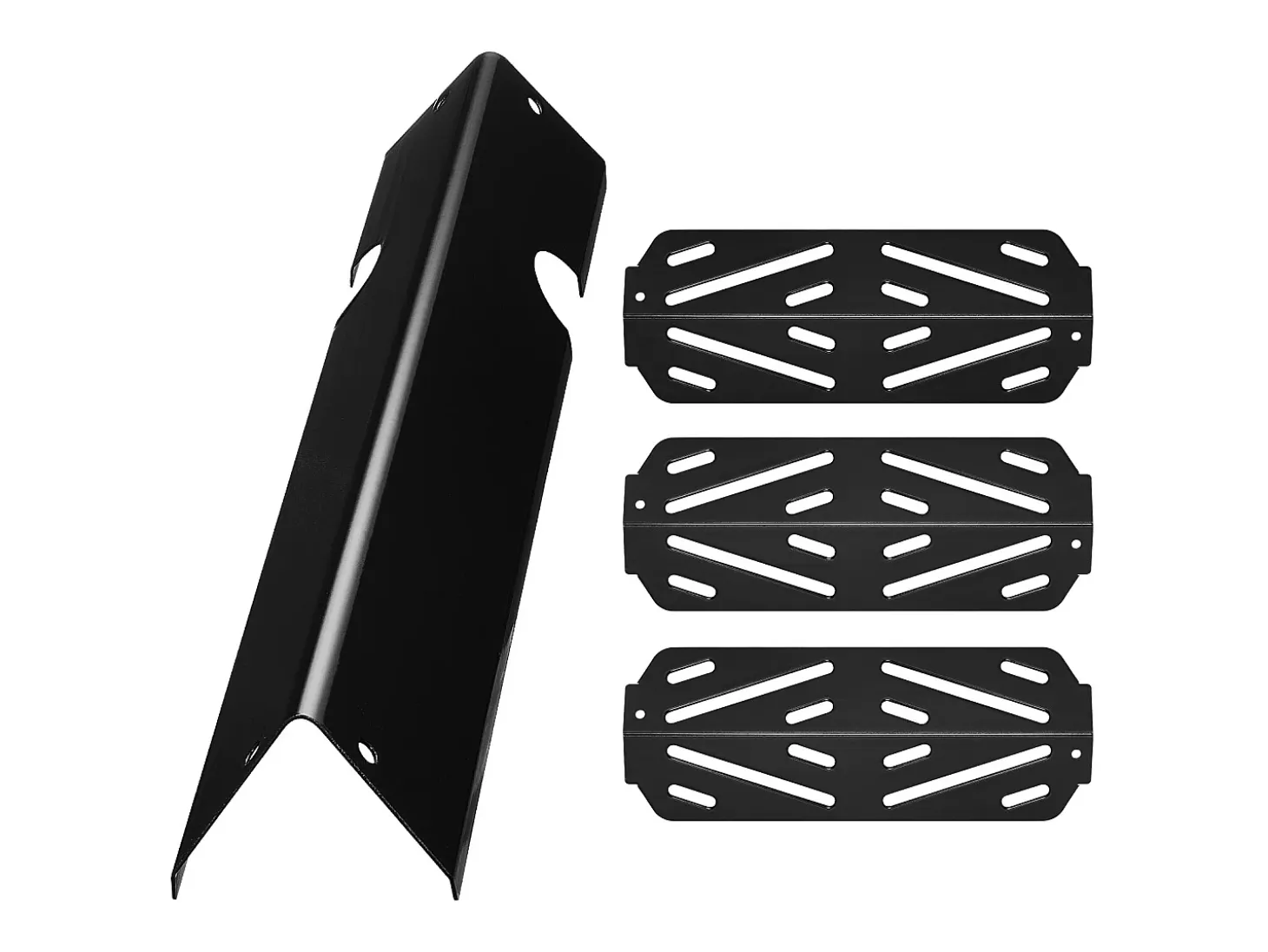 Barra de Cubrequemador y Difusor SucceBuy de Calor para Barbacoa 8PCs, Deflector de Grasa para Quemador 43,5 cm, para Weber Genesis II 310, 315, 335, 340