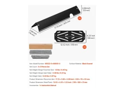 Barra de Cubrequemador y Difusor SucceBuy de Calor para Barbacoa 8PCs, Deflector de Grasa para Quemador 43,5 cm, para Weber Genesis II 310, 315, 335, 340