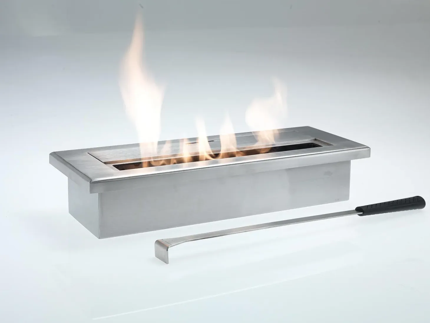 Base - Vela de mesa de bioetanol en acero cromado
