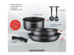 Batería de cocina - Aluminio - Antiadherente - 6 piezas