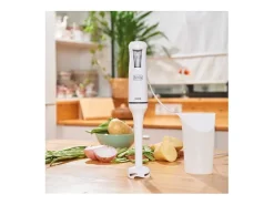 Batidora de Mano Black & Decker BXHB500E 500W Blanca Ergonómica con Cuchillas de Aluminio Antisalpicaduras
