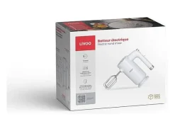 Batidora eléctrica de mano de 250 W - 5 velocidades - Función turbo - Blanca