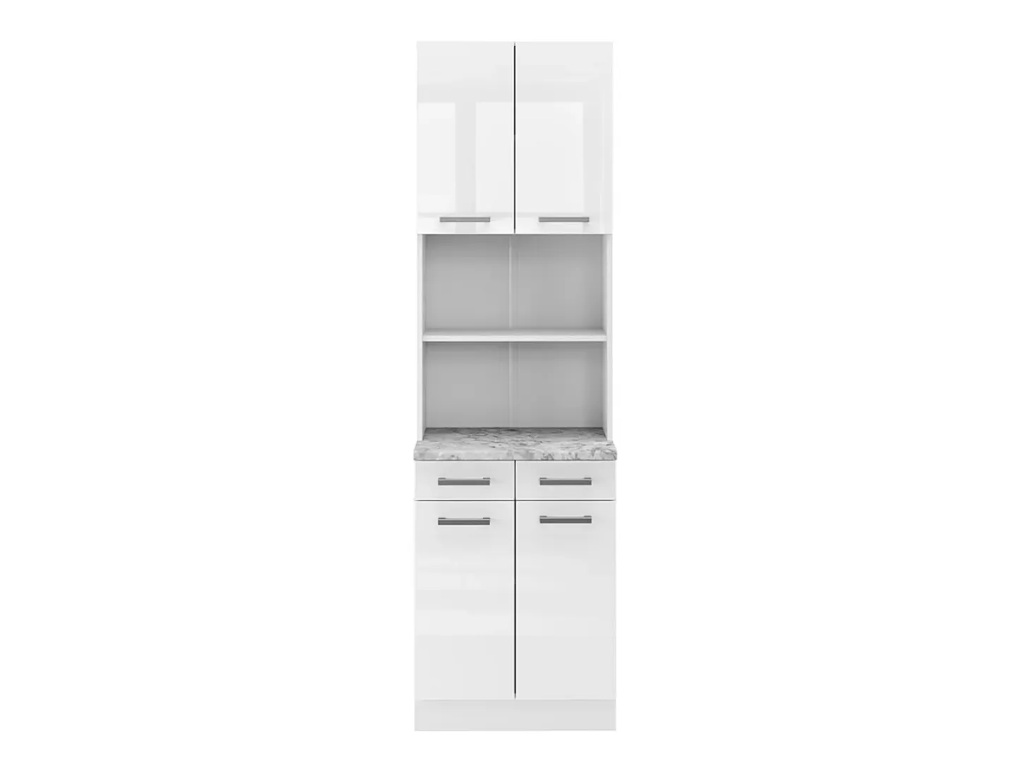 Bloque de cocina blanco alto brillo 60x60x81.6 r-line