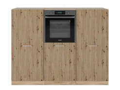 Bloque de cocina roble artesanal/roble dorado 180x46x81.6 r-line