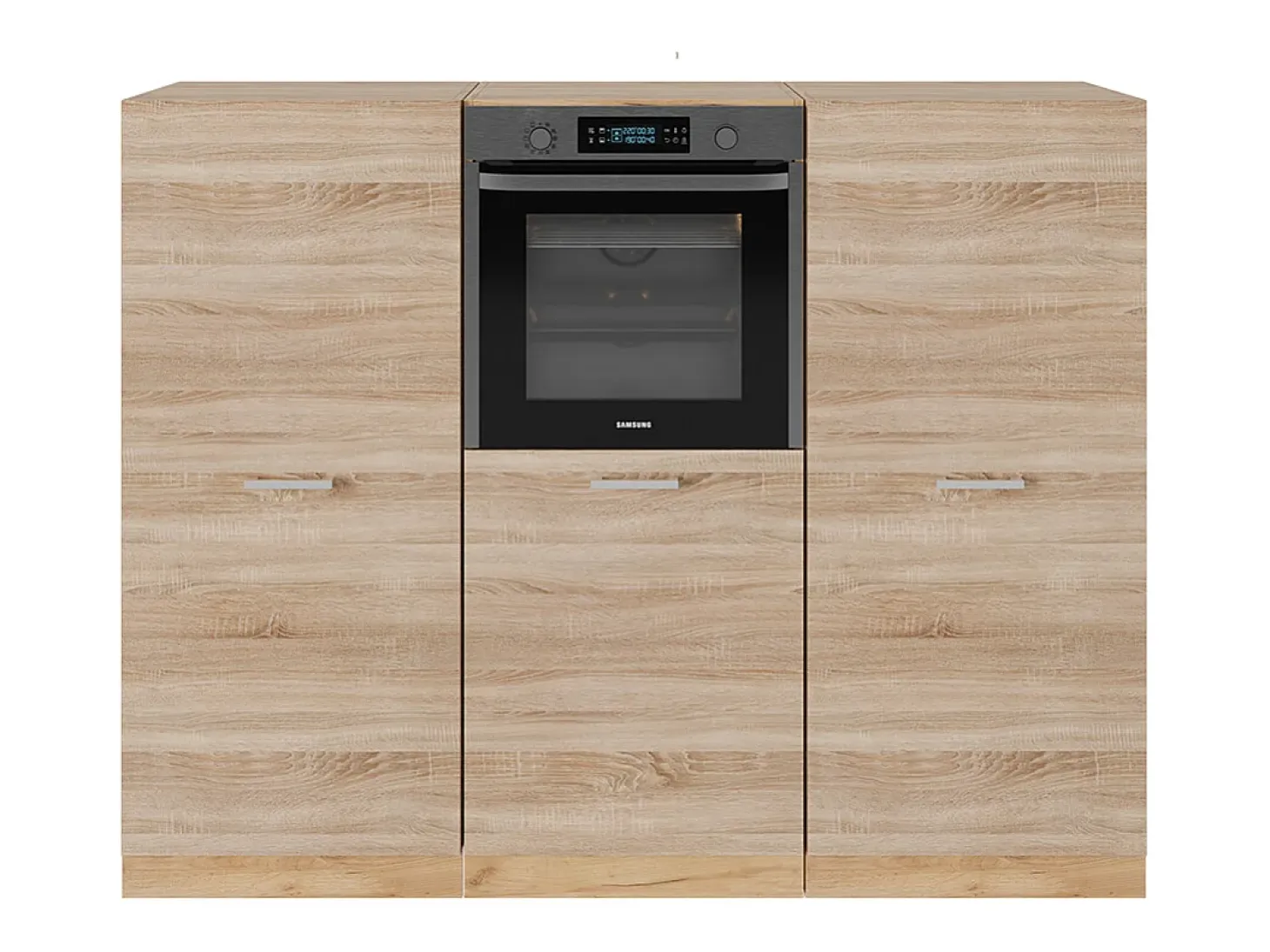 Bloque de cocina roble sonoma/goldkraft 180x46x81.6 r-line