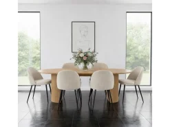 BOAVISTA ovale eettafel 210 cm - Natuurlijke stijl-Color ribete verde crudo