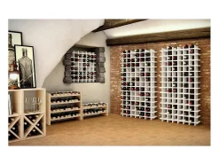 Botellero apilable de pino Katea