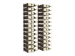 Botellero de pared para 36 botellas 2 unidades hierro dorado ES270133