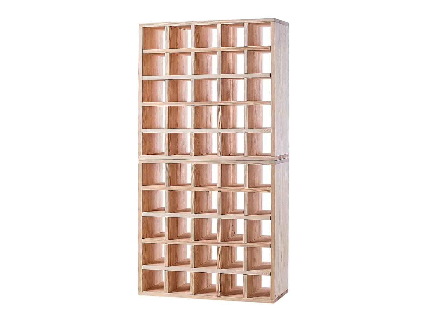 Botellero Loreo madera damero marrón claro 2 piezas