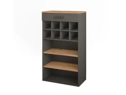 Botellero oro power roble/antracita 60x34.5x106 repose