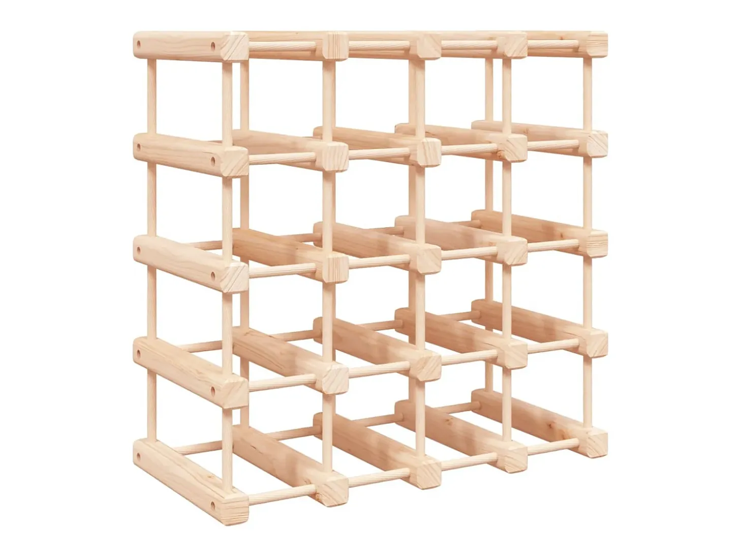 Botellero para 20 botellas madera maciza pino 46,5x23x46,5 cm ES782694