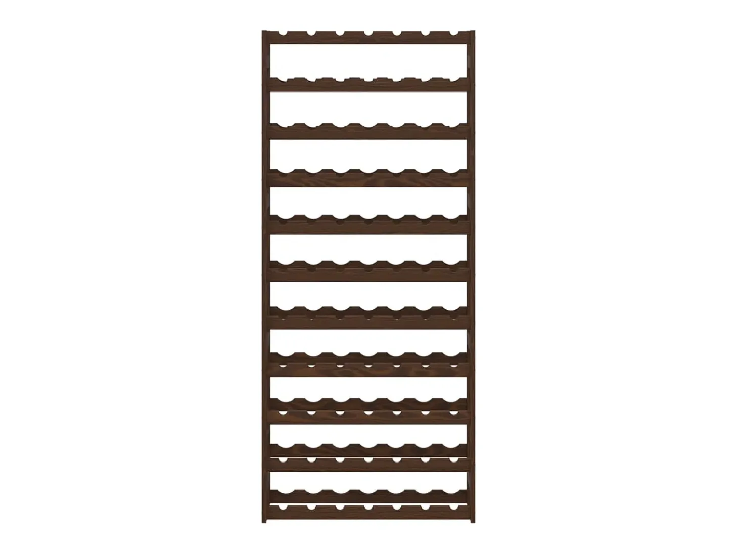 Botellero para 77 botellas madera maciza de pino marrón ES385898