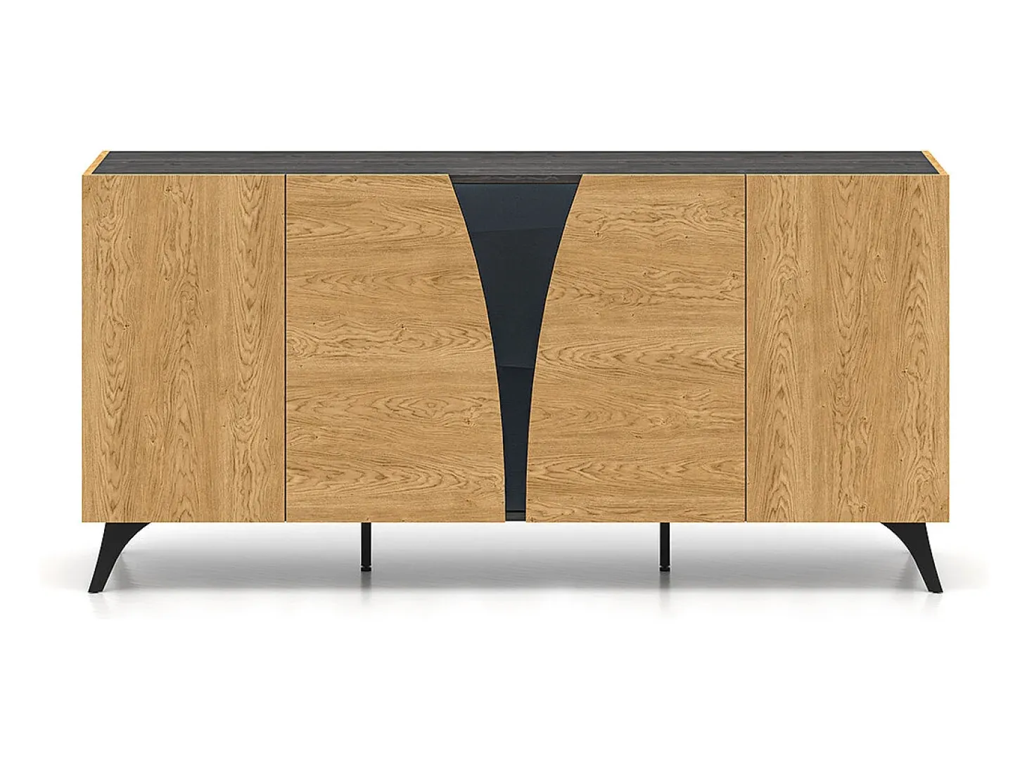 Bufé 5 puertas Soah Madera y Negro