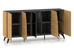 Bufé 5 puertas Soah Madera y Negro