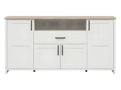 Bufé 4 puertas y 1 cajón Aksel Blanco y Madera