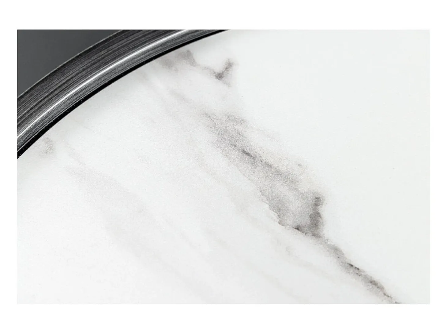 Buffet 150 cm 3 puertas 1 cajón gris y mármol blanco – Colección MILANO