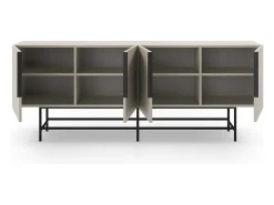 Buffet 4 portes beige 200 cm - Clea