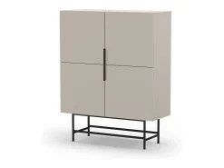 Buffet 4 portes beige 100 cm - Clea